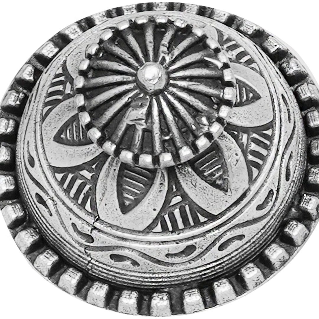 Teejh Sanchi Stupa Silver Oxidised Ring