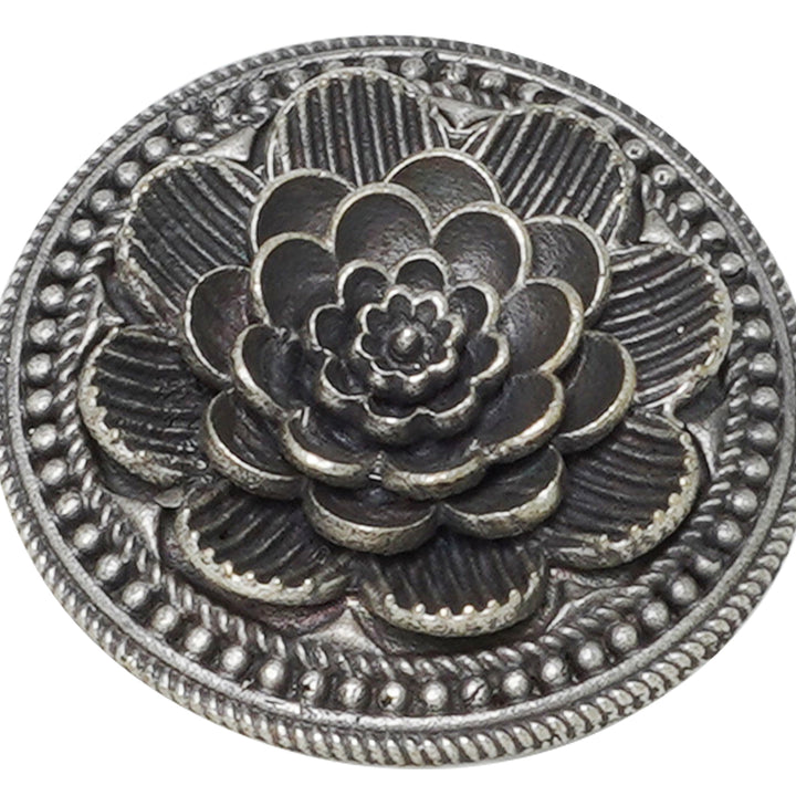 Teejh Smriti Floral Silver Oxidised Ring