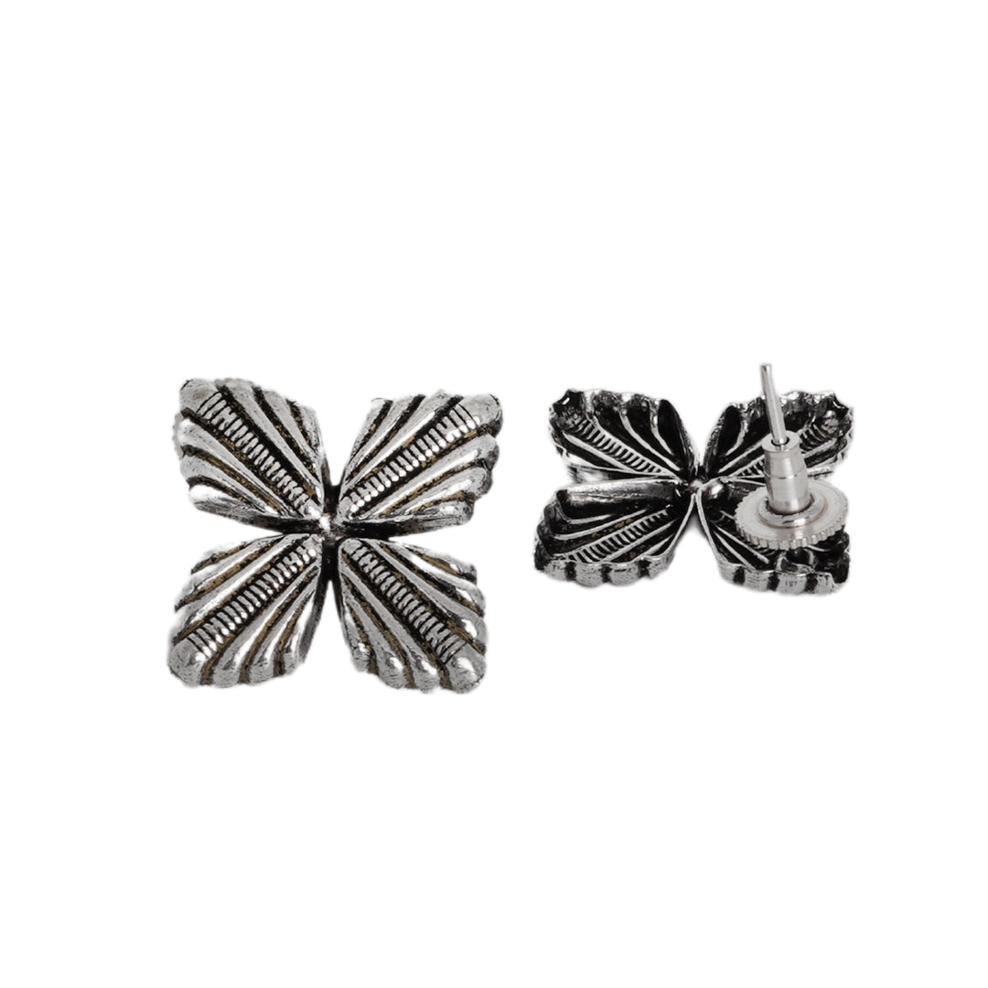 Teejh Aaloka Silver Oxidised  Choker Necklace Set