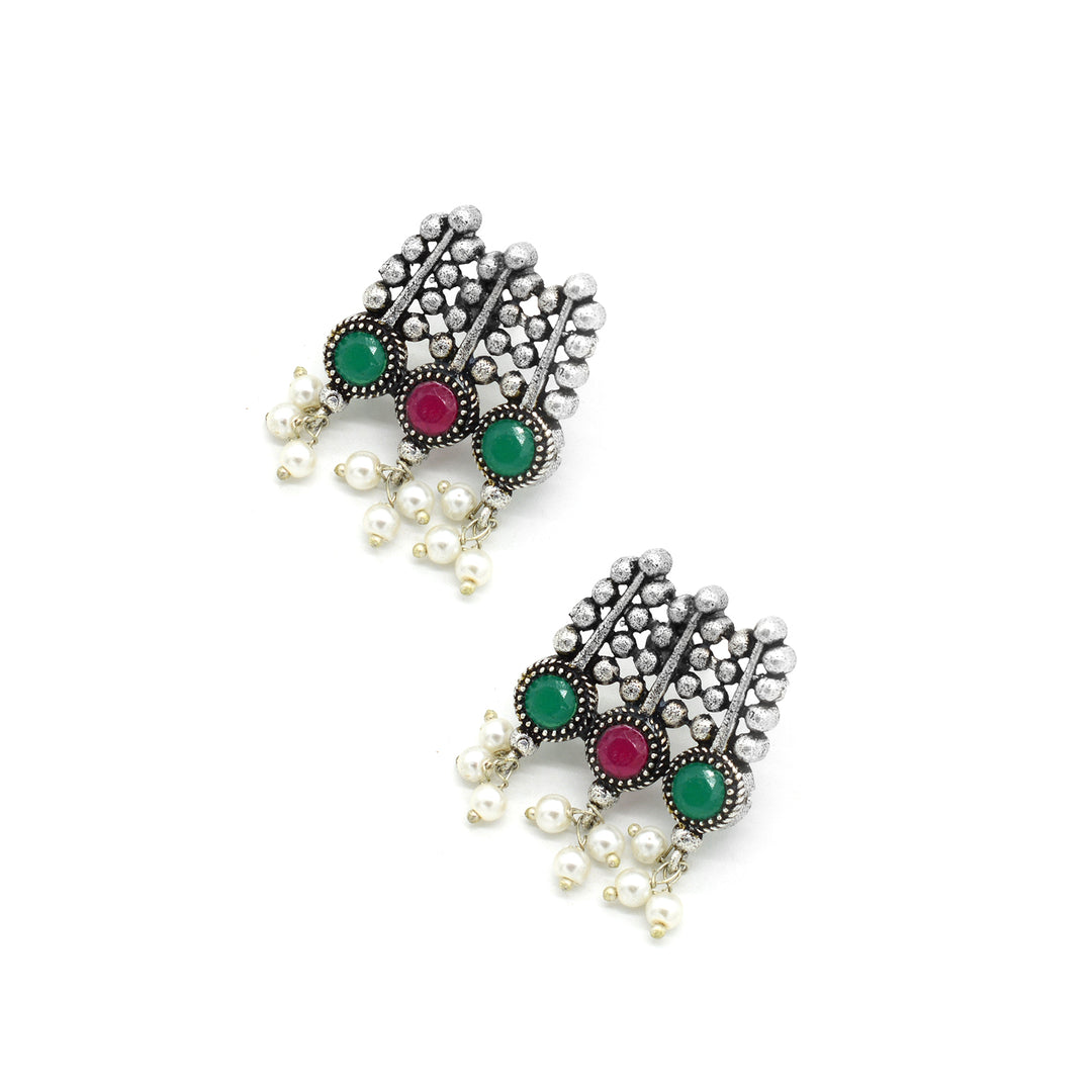 Teejh Madri Silver Oxidised Jewelry Gift Set