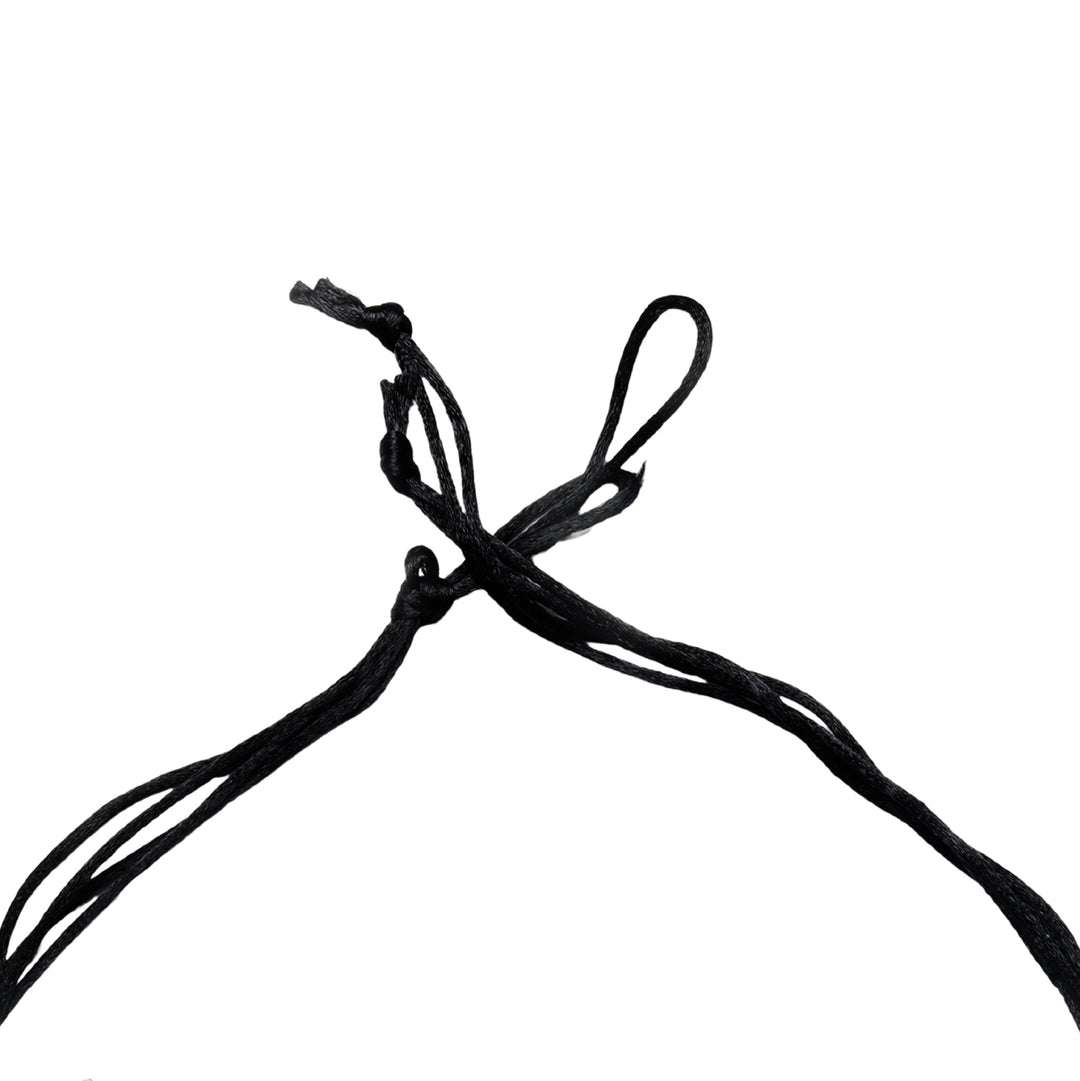 Teejh Zaira Black Silver Oxidised Choker Necklace