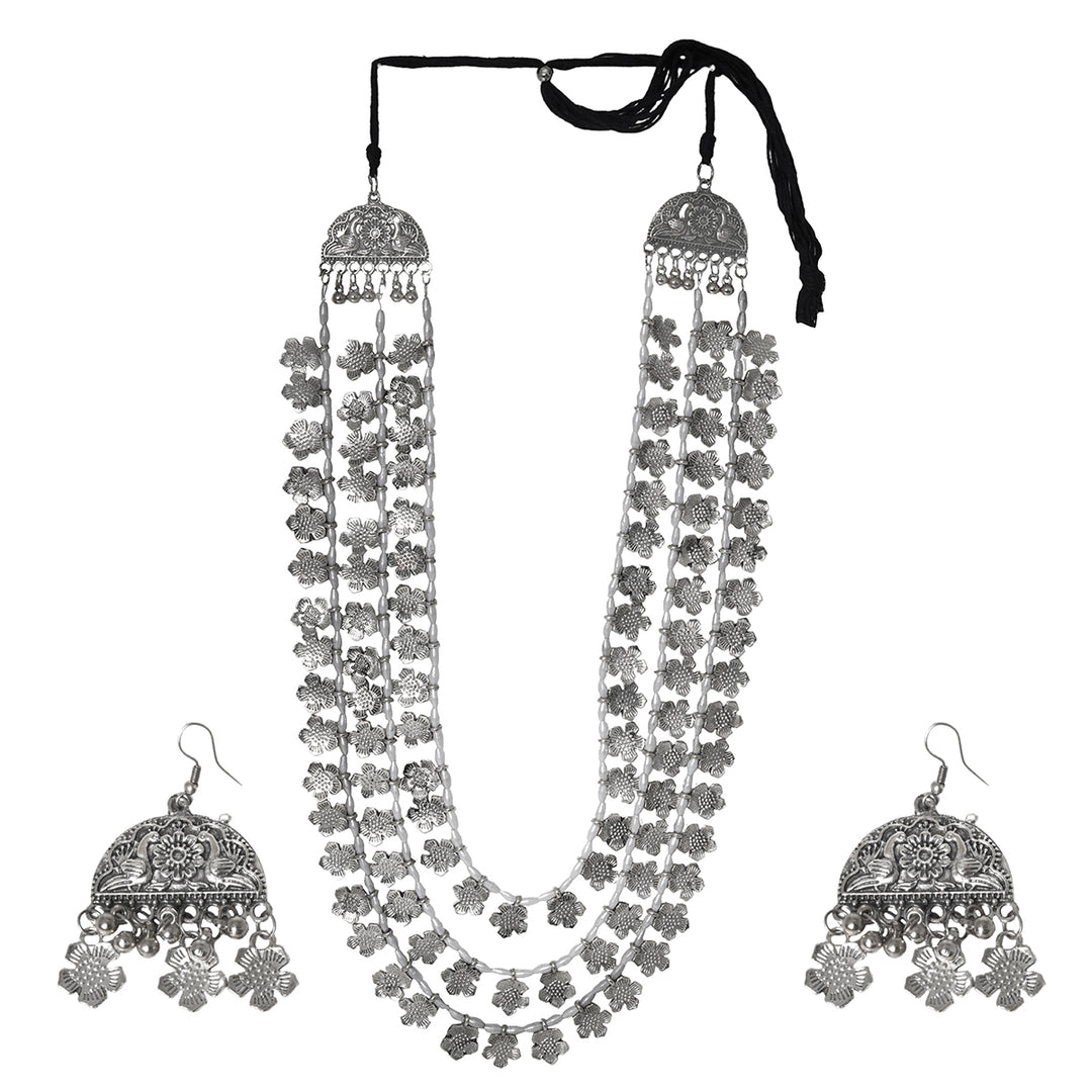 Teejh Charu Silver Oxidised Jewlery Gift Set