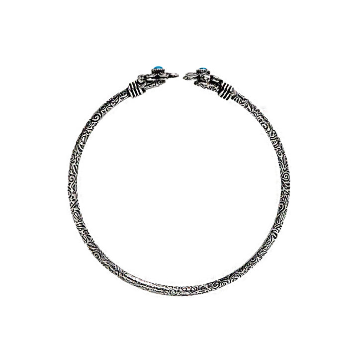 Teejh Shambhavi Silver Oxidised Floral Bracelet