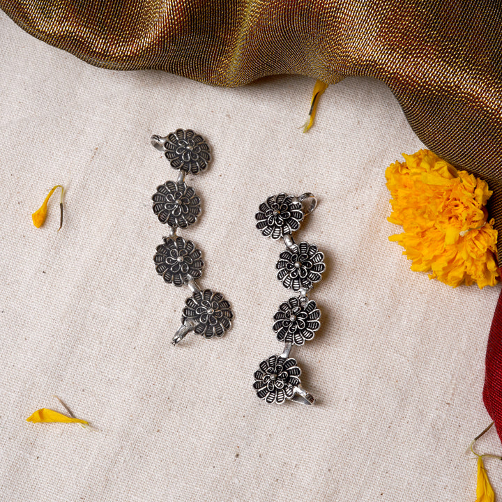 Teejh Rashtri Silver Oxidised Earcuffs