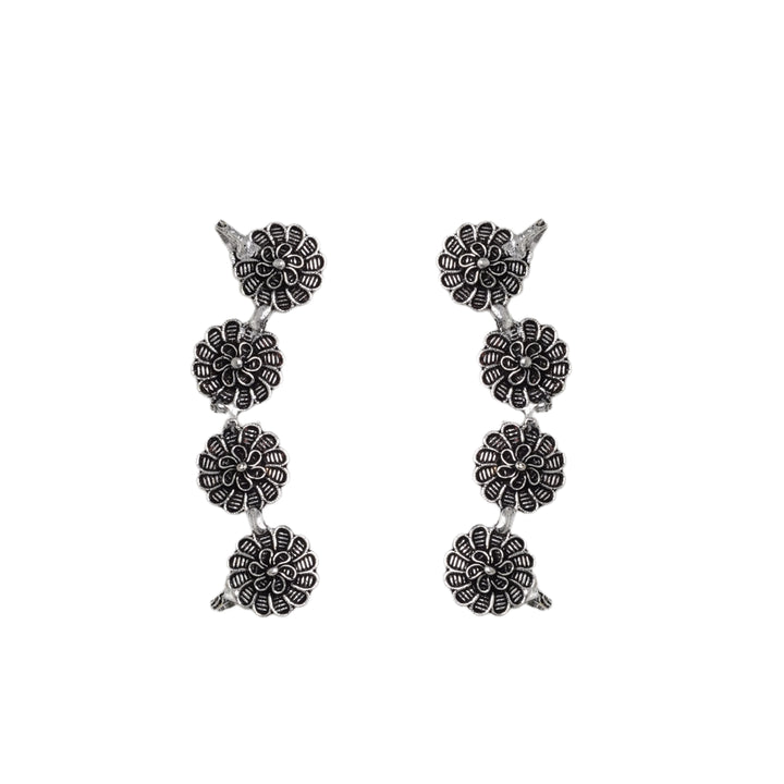 Teejh Rashtri Silver Oxidised Earcuffs