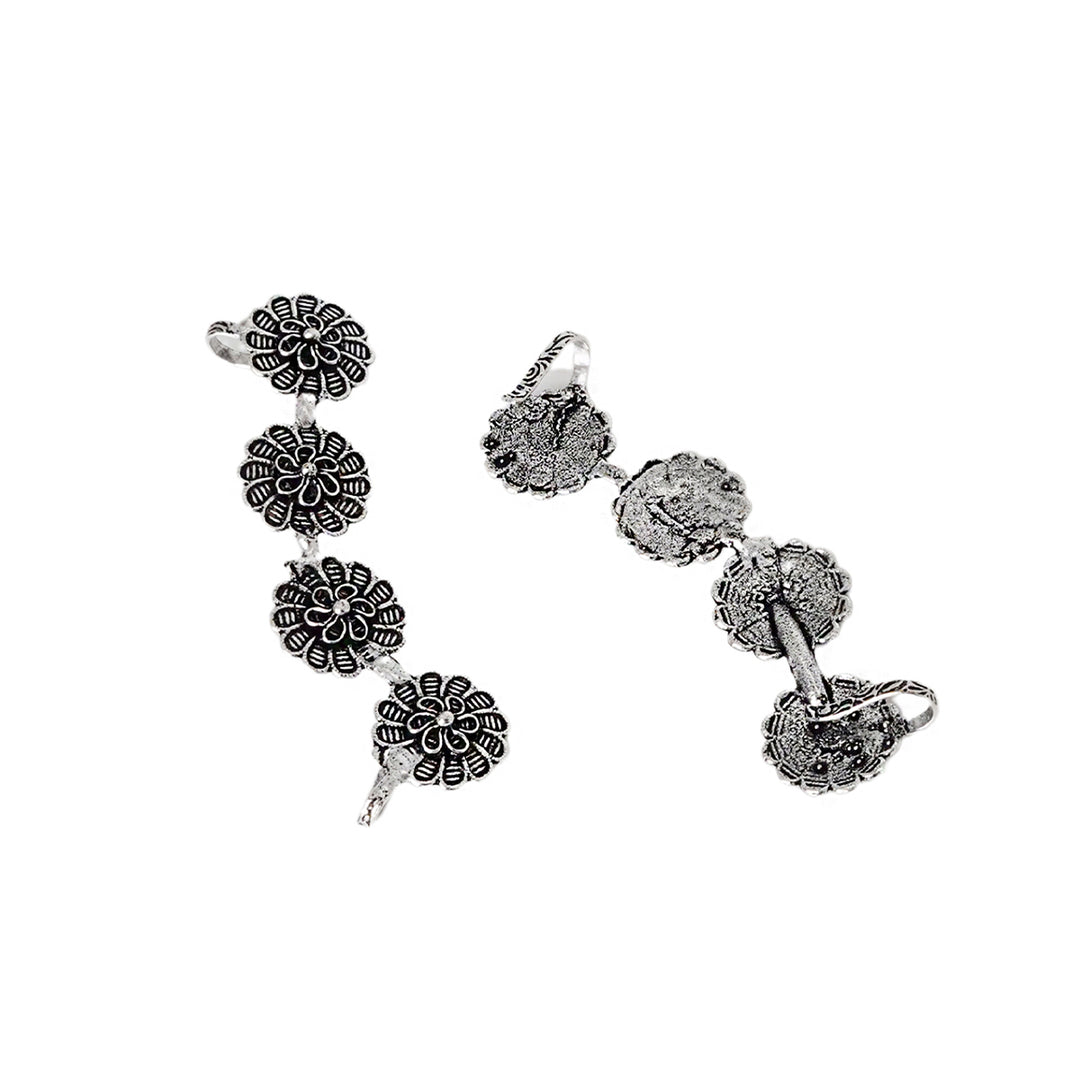 Teejh Aaaral  Silver Oxidised Jewelry Gift Set