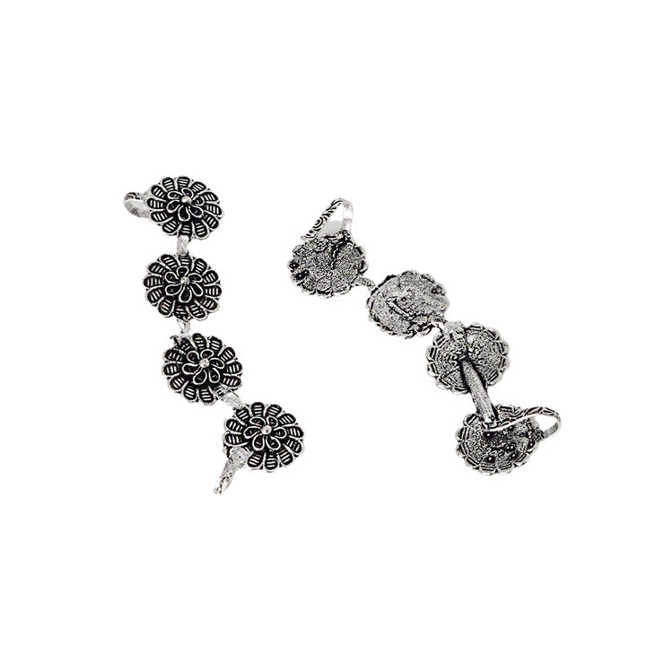 Teejh Aaaral  Silver Oxidised Jewelry Gift Set