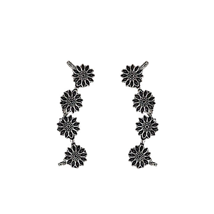 Teejh Darani Silver Oxidised Earcuffs