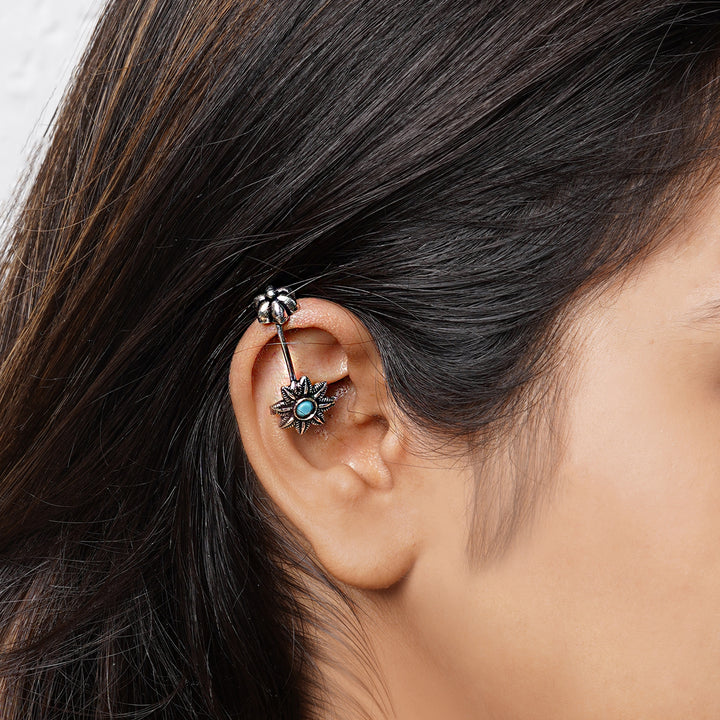 Teejh Krisha Blue Stone Clip On Bugadi