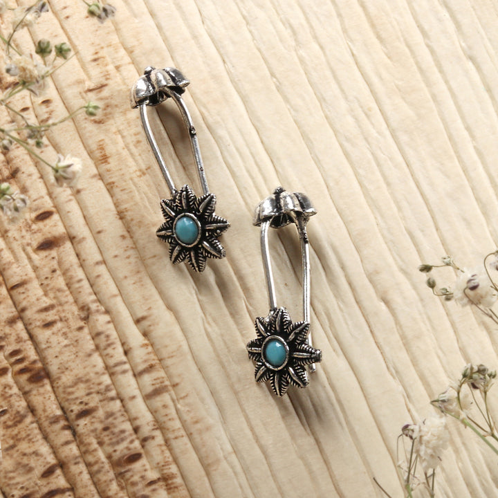 Teejh Krisha Blue Stone Clip On Bugadi