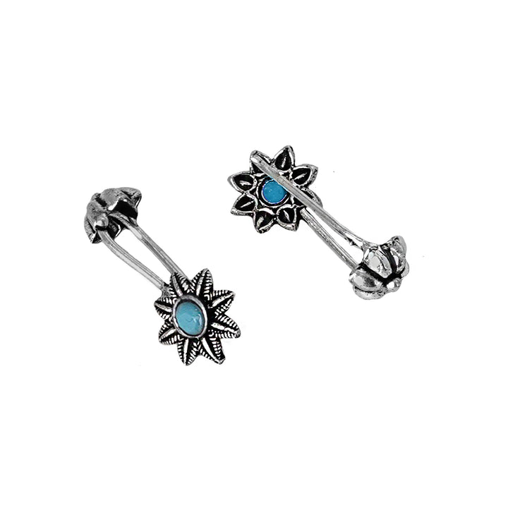 Teejh Krisha Blue Stone Clip On Bugadi