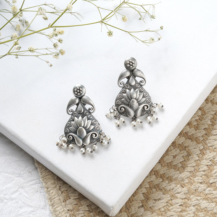 Teejh Aabir Silver Oxidised Earrings