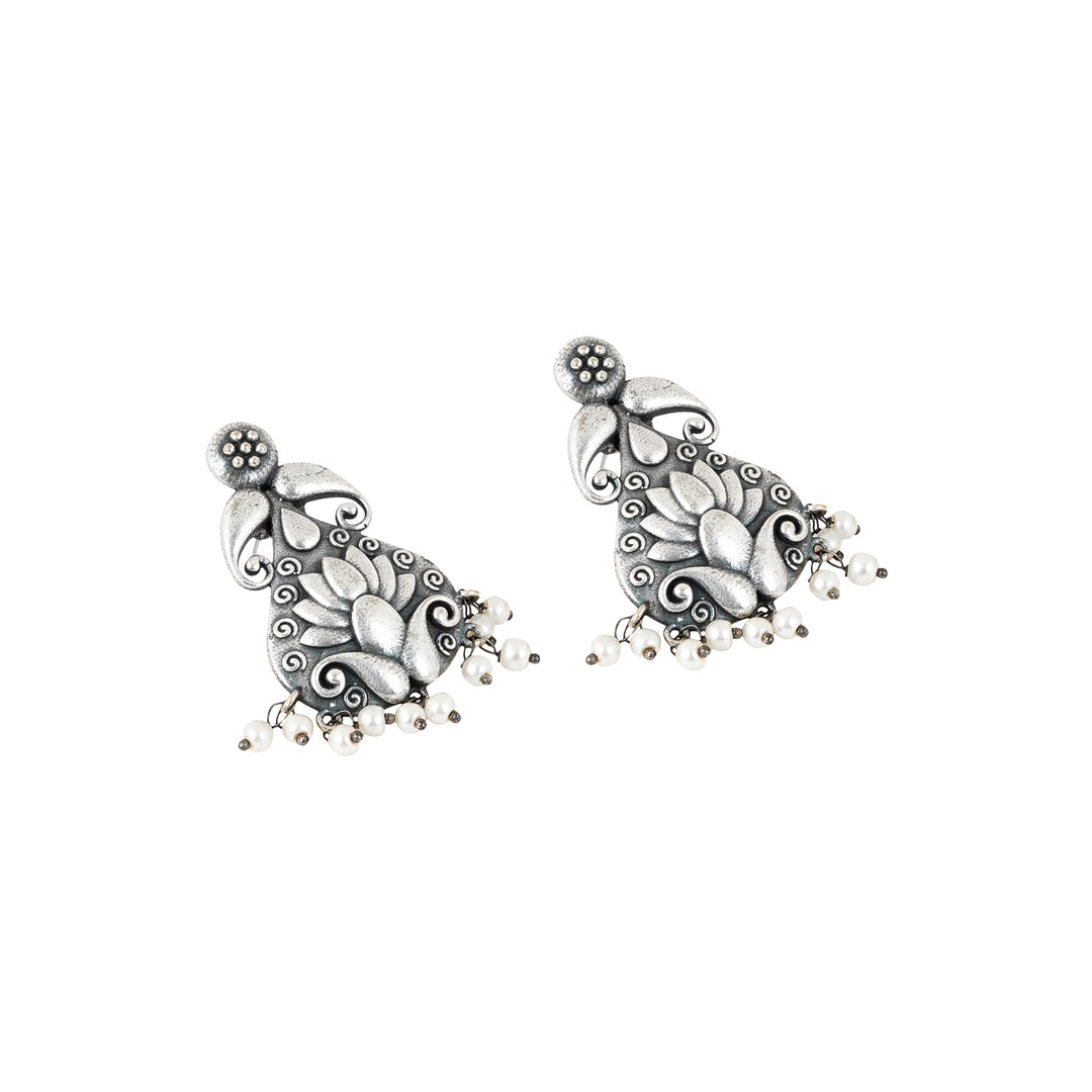Teejh Aabir Silver Oxidised Earrings