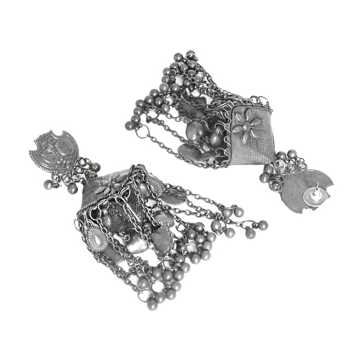 Teejh Sharvya Silver Oxidised Earrings