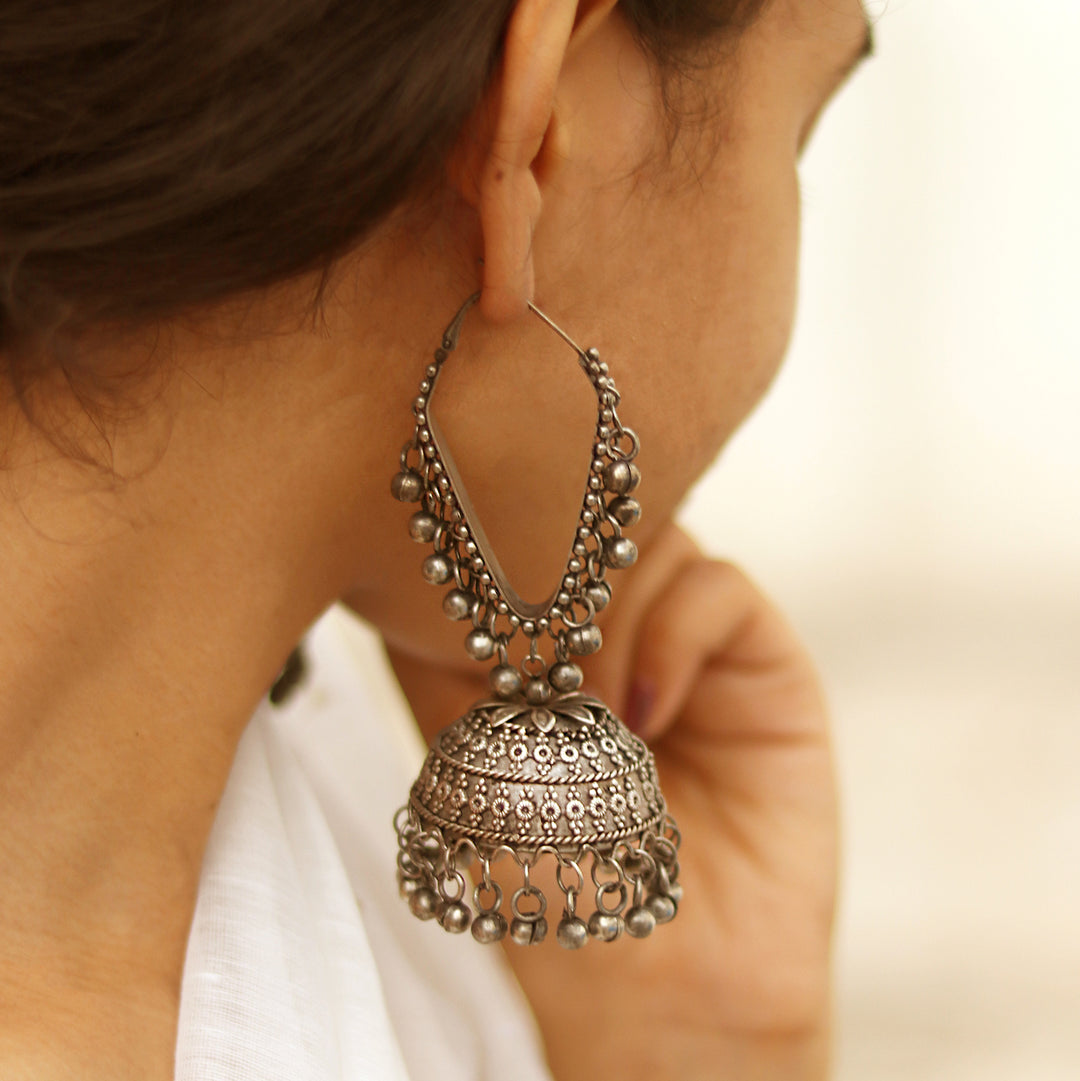 Teejh Turvi Silver Oxidised Earrings