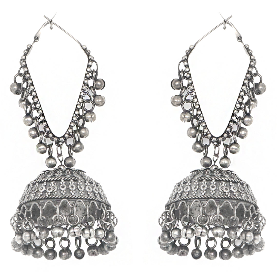 Teejh Turvi Silver Oxidised Earrings