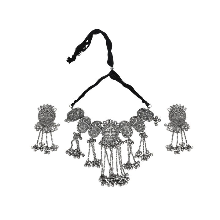 Teejh Sampurna Silver Oxidised Jewelry Gift Set