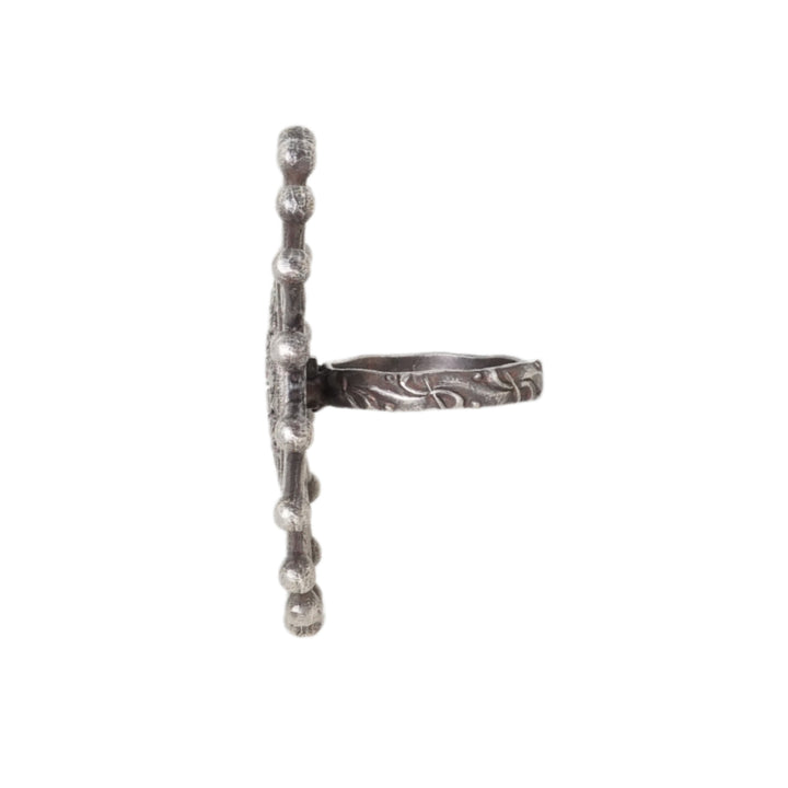 Teejh Omisha Silver Oxidised Ring