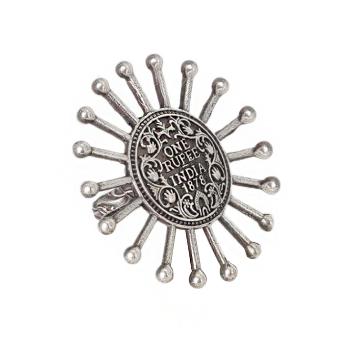 Teejh Omisha Silver Oxidised Ring
