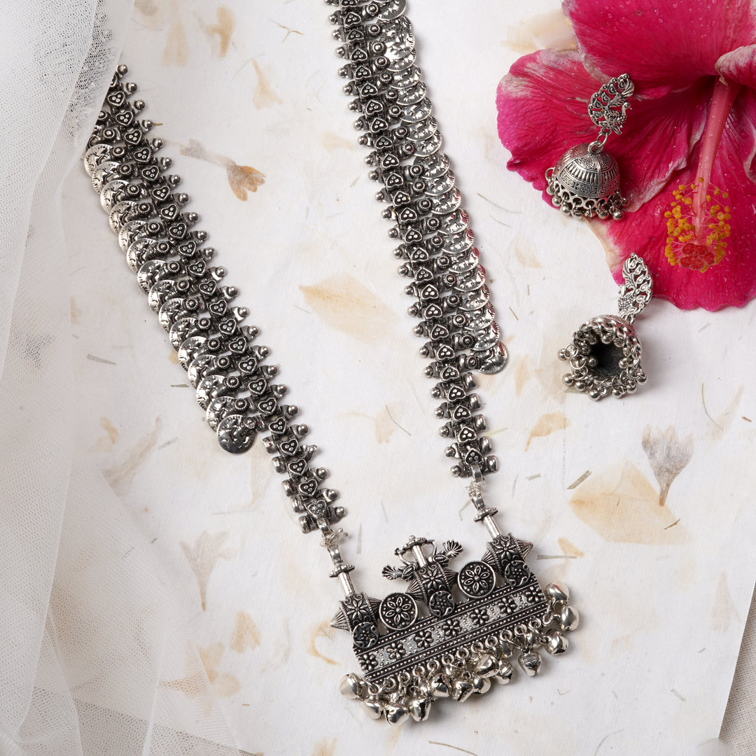 Antique Coin Silver Necklace Set