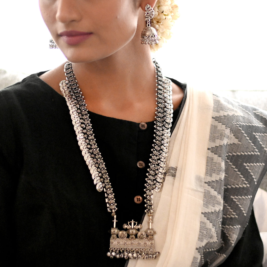 Antique Coin Silver Necklace Set - Teejh