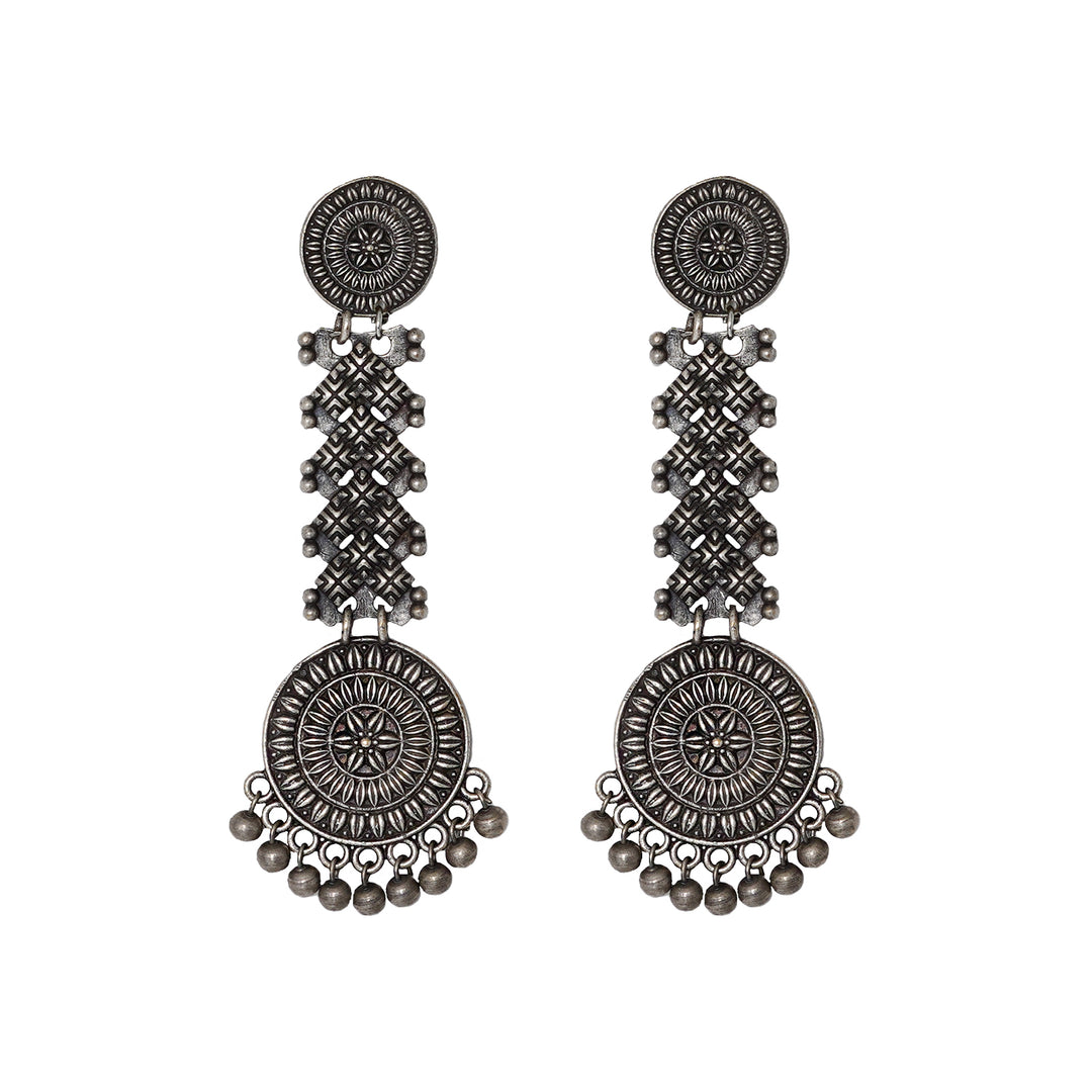 Teejh Raveena Silver Oxidised Earrings