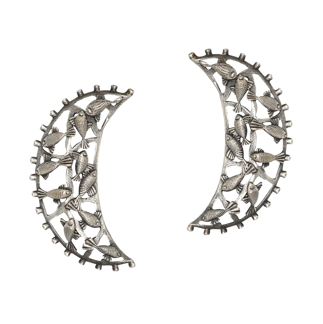 Teejh Vasudha Silver Oxidised Earrings