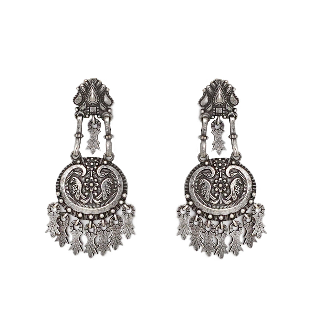 Teejh Vedhika Silver Oxidsed Earrings