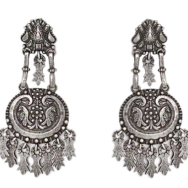 Teejh Vedhika Silver Oxidsed Earrings