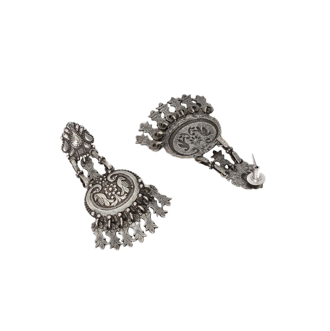 Teejh Vedhika Silver Oxidsed Earrings