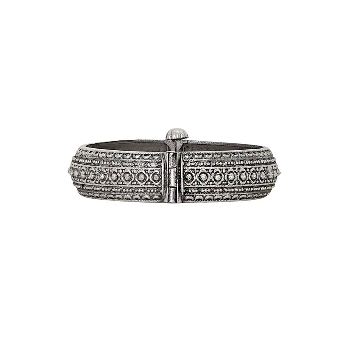 Teejh Raisha Silver Oxidised Bangle