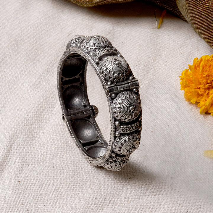 Shop Teejh Silver Oxidised Bangle For Women