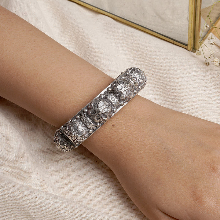 Teejh Dayita Silver Oxidised Bangle