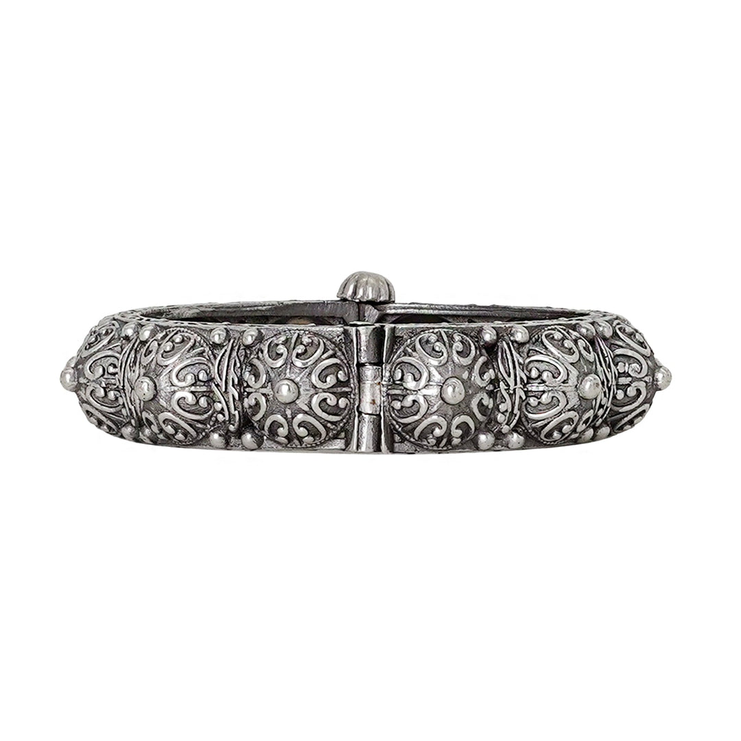 Teejh Meera Silver Oxidised Bangle