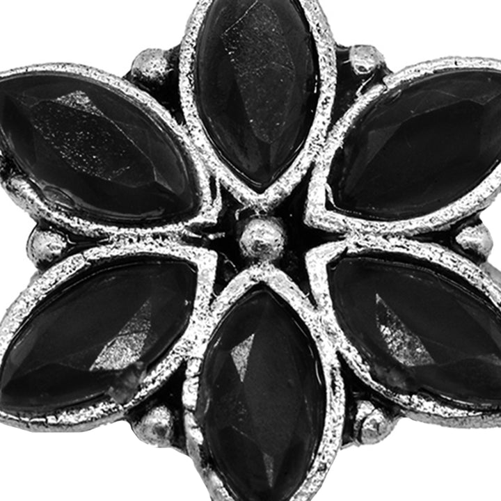 Ageless Black Stone Silver Ring - Teejh
