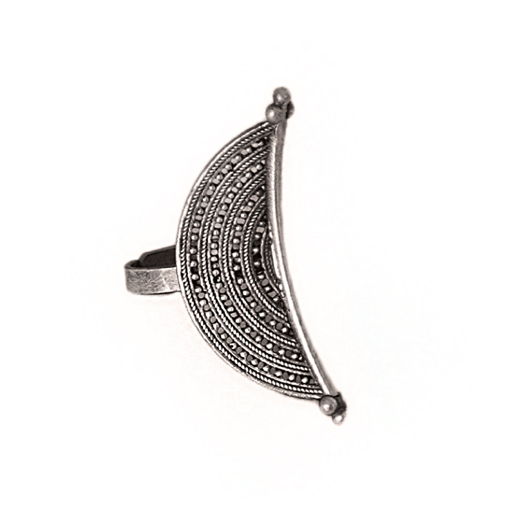 Teejh Dhanya Silver Oxidised Ring
