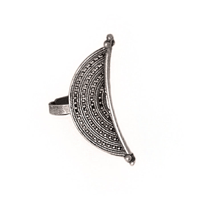 Teejh Dhanya Silver Oxidised Ring