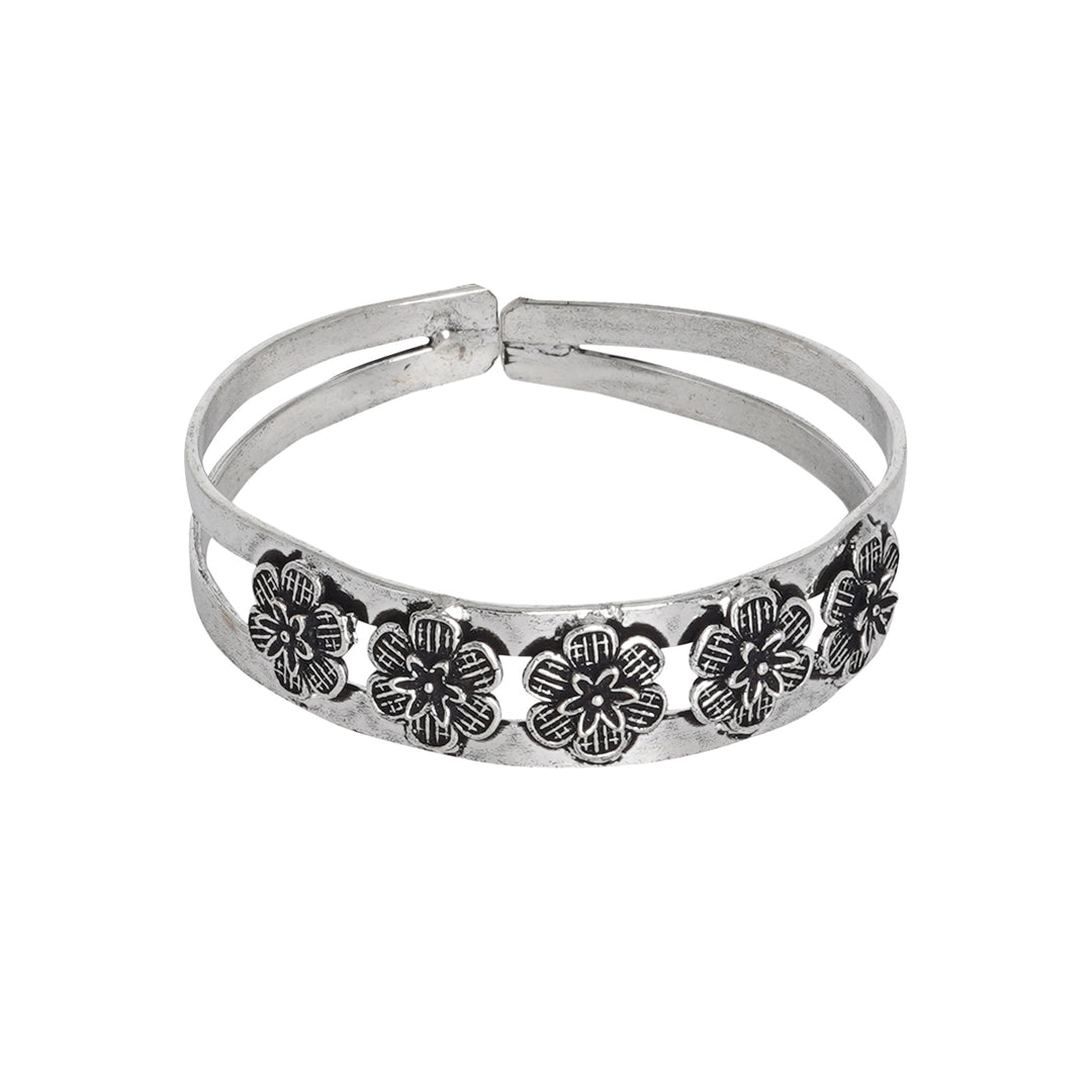 Teejh Dani Silver Oxidised Bracelet Cuff