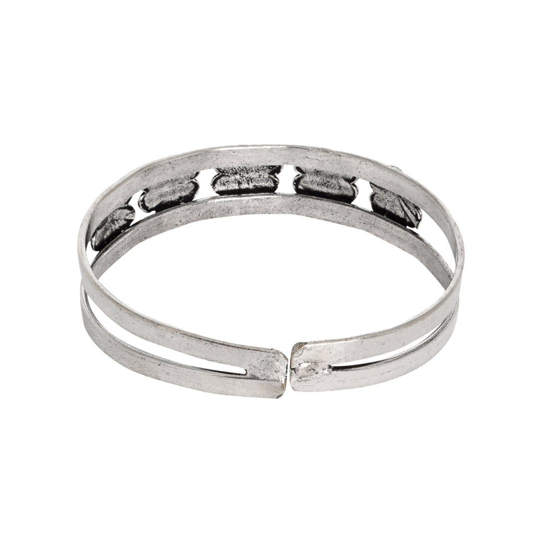 Teejh Dani Silver Oxidised Bracelet Cuff