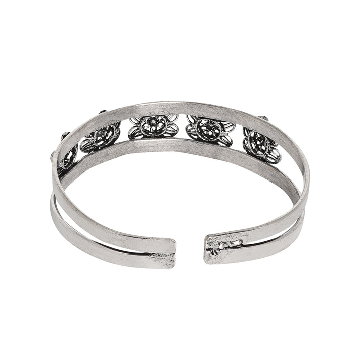Teejh Raavee Silver Oxidised Bracelet Cuff