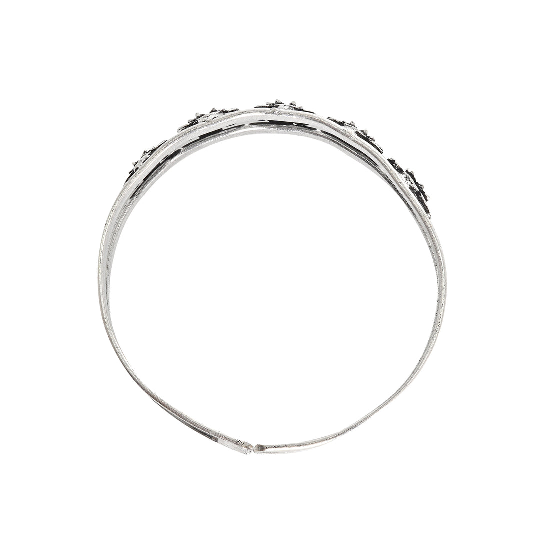 Teejh Raavee Silver Oxidised Bracelet Cuff