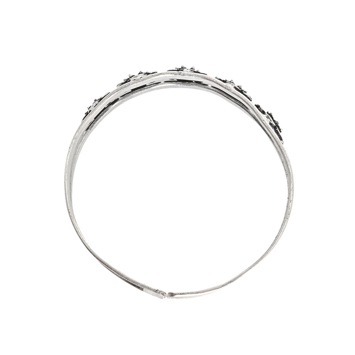 Teejh Raavee Silver Oxidised Bracelet Cuff