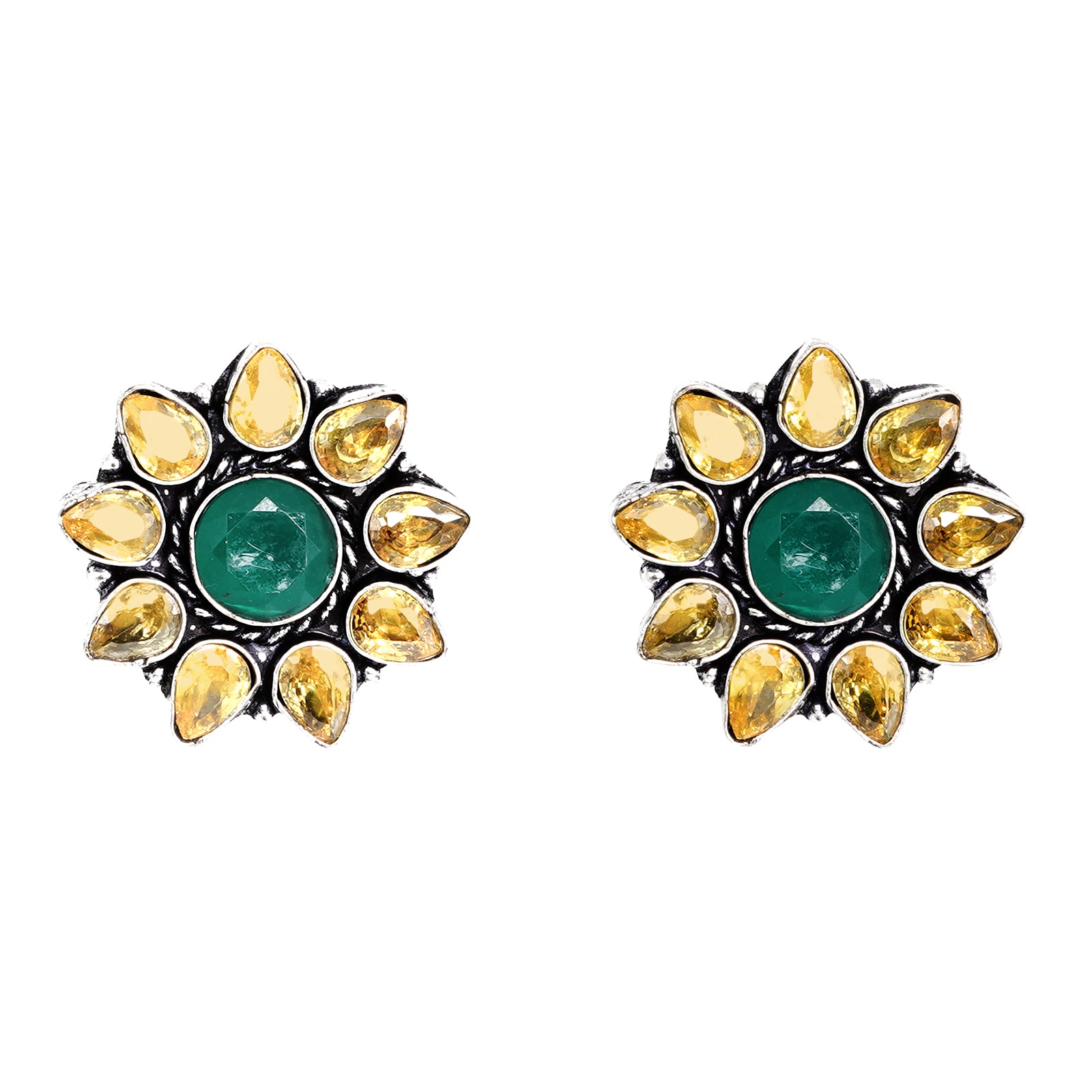 Nava Zahavi Yellow Gold over Sterling Silver Stud Earrings