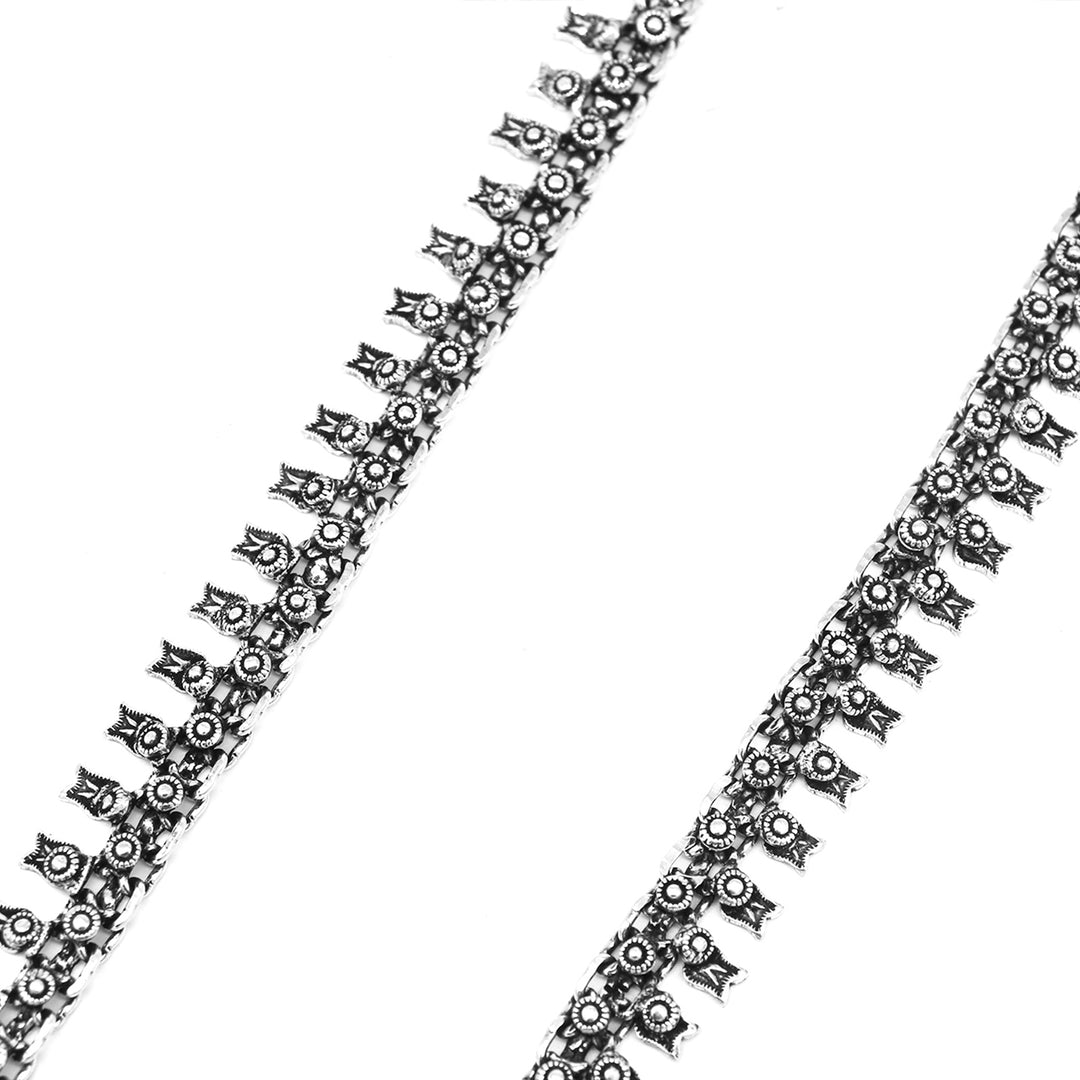 Svya Silver Oxidized Necklace - Teejh