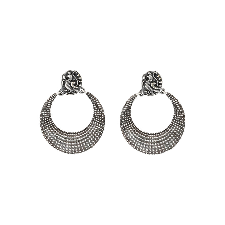 Teejh Pranali Silver Oxidised Earrings