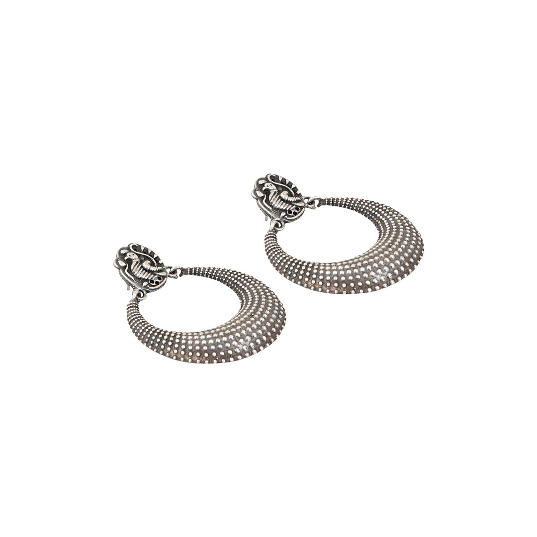 Teejh Pranali Silver Oxidised Earrings