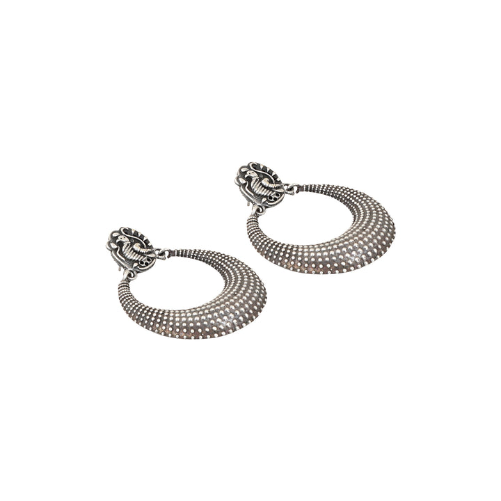 Teejh Pranali Silver Oxidised Earrings