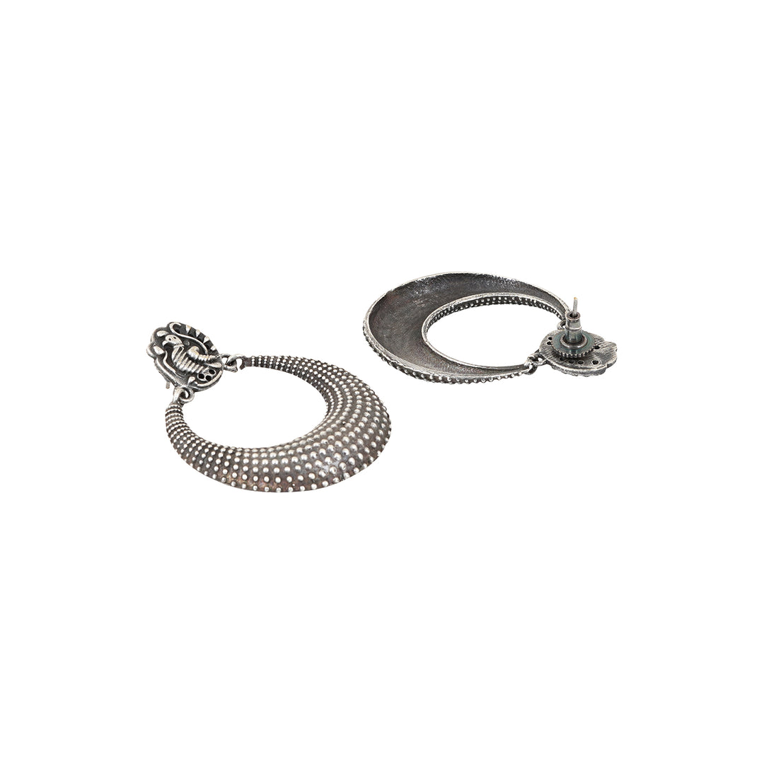 Teejh Pranali Silver Oxidised Earrings