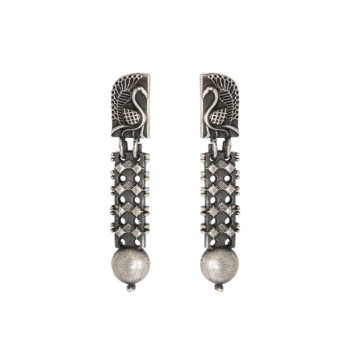 Teejh Aalina Silver Oxidised Earrings