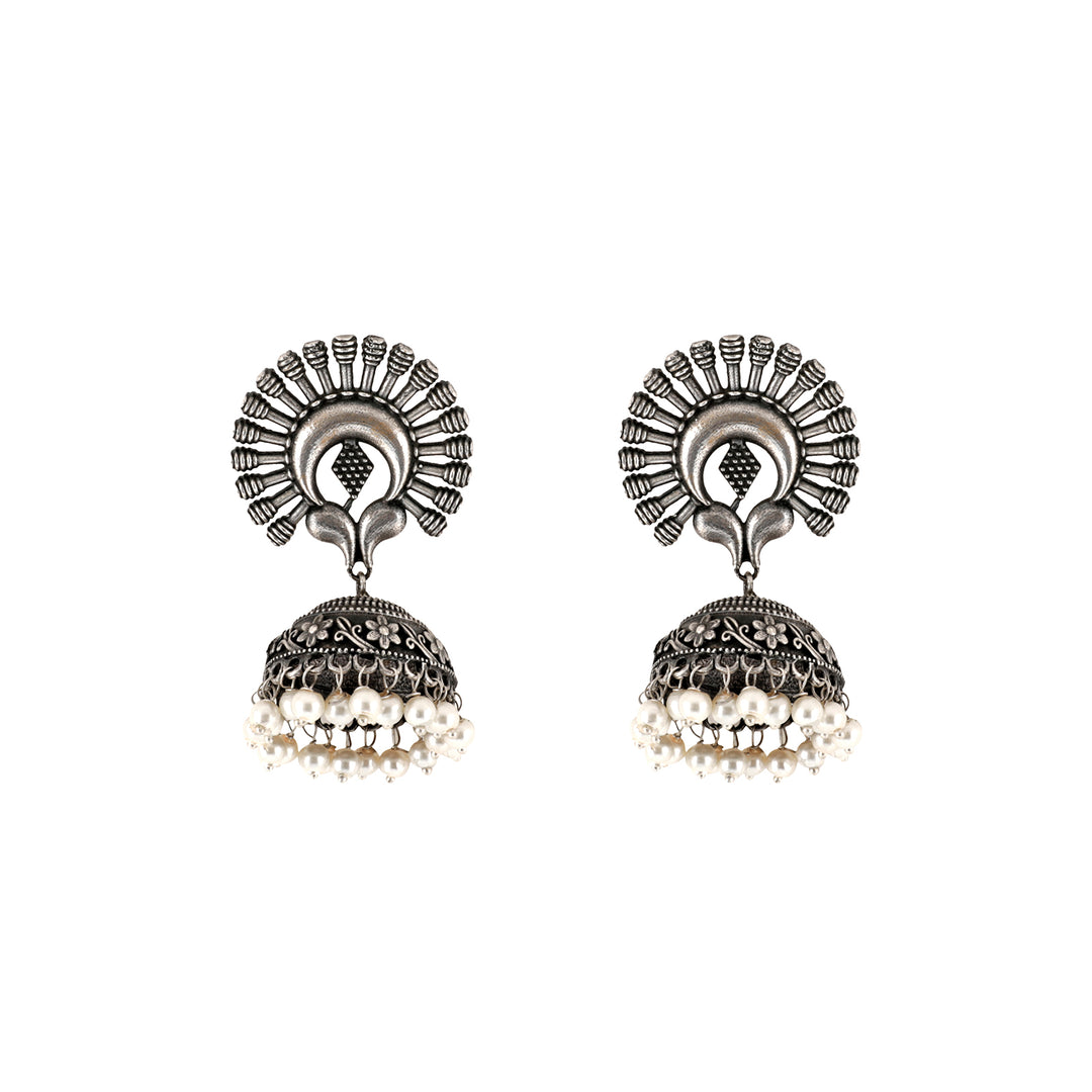 Teejh Jhalsa Silver oxidised earring